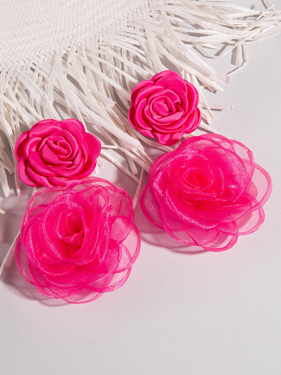 Flower Shape Drop Earrings