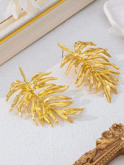 Geometric Leaves Shape Earrings Accessories