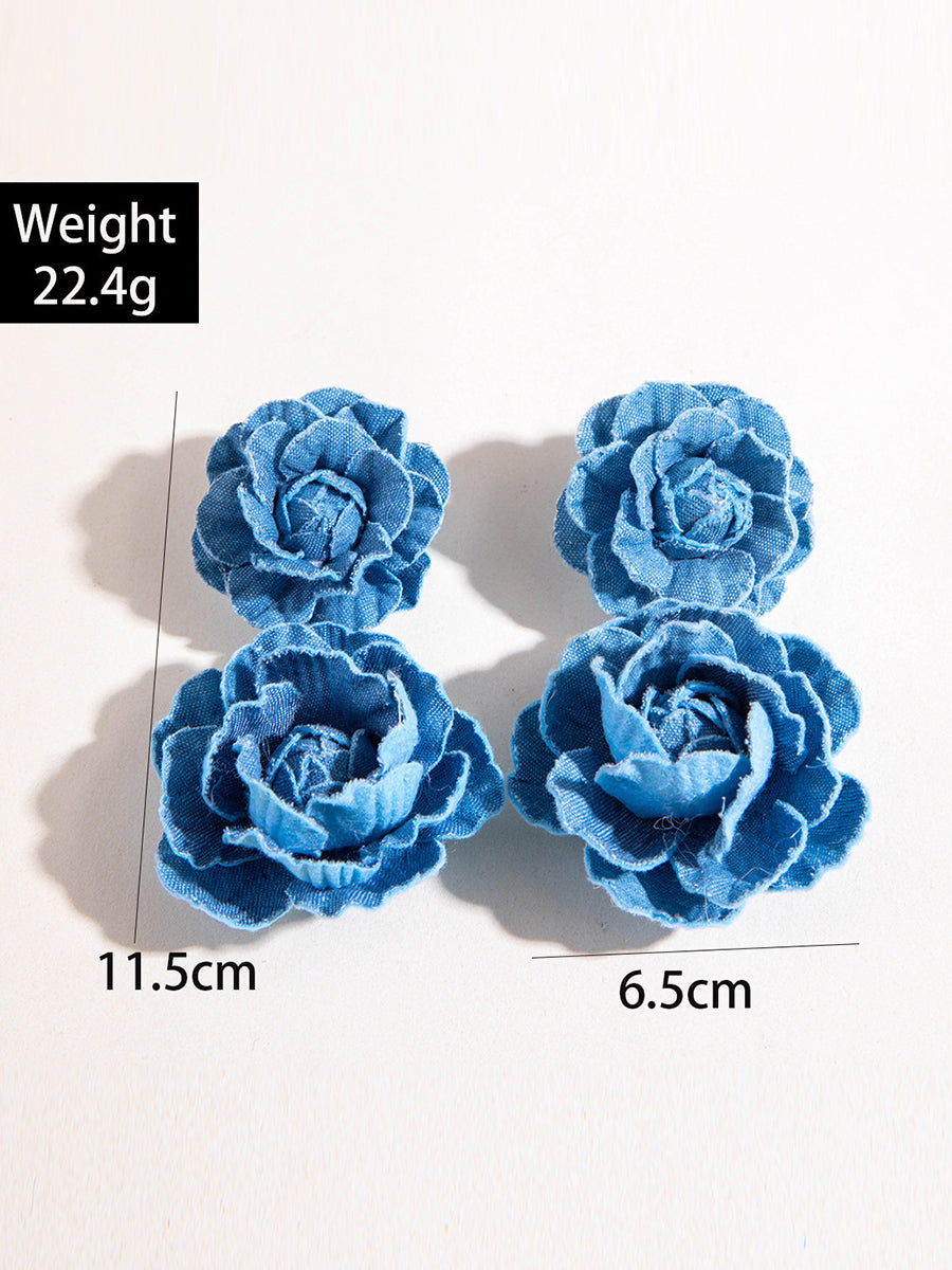 Flower Shape Drop Earrings