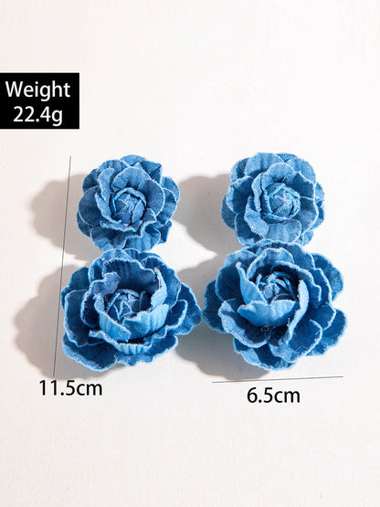 Flower Shape Drop Earrings