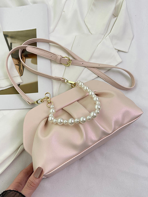 Geometric Pleated Split-Joint Crossbody Bags