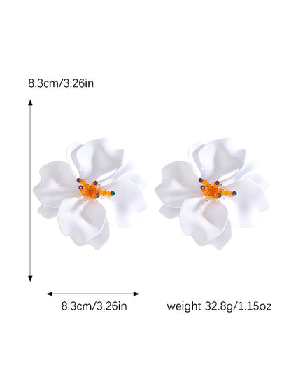 Flower Shape Drop Earrings