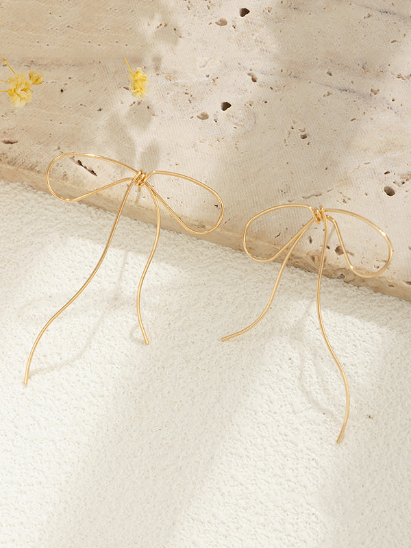 Bowknot Geometric Drop Earrings