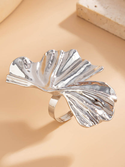 Irregularity Geometric Pleated Rings Accessories