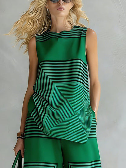 Loose Sleeveless Round-Neck Vest Top