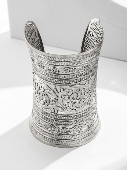 Carved Pattern Geometric Solid Color Bracelet Accessories