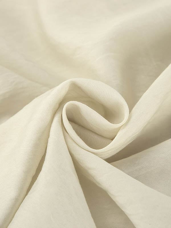 Long Sleeves Loose Ruffle Trim Solid Color Tied V-Neck Blouses&Shirts Tops + Elasticity Shorts Bottom Two Pieces Set