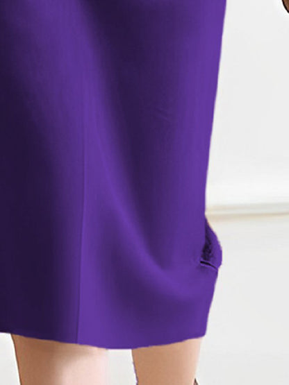 Solid Color Knit Skirts Bottoms