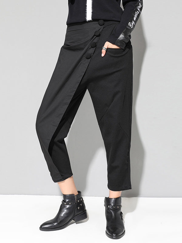 Leisure Fashion Irregularity Solid Color Harem Pants