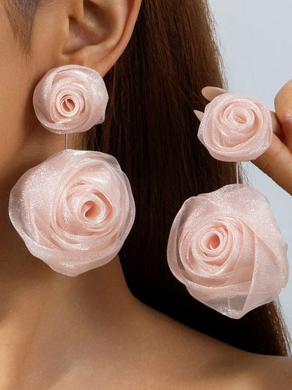 Flower Shape Drop Earrings