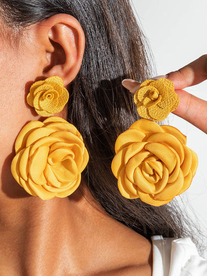 Flower Shape Drop Earrings