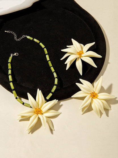 Flower Shape Necklaces Accessories Drop Earrings