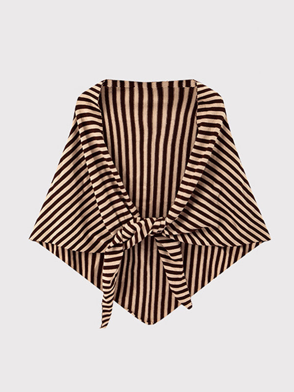 Contrast Color Keep Warm Striped Shawl&Scarf
