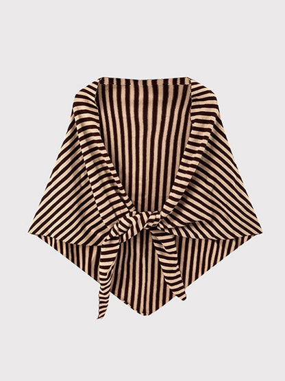 Contrast Color Keep Warm Striped Shawl&Scarf
