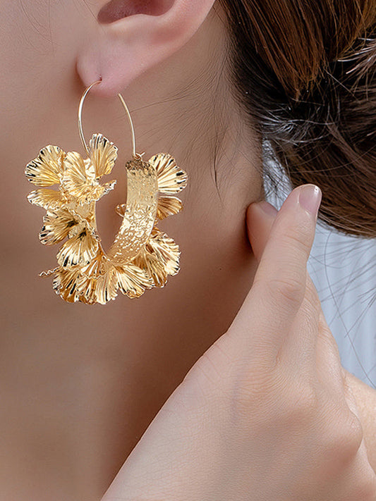 Flower Shape Drop Earrings