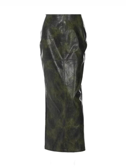 Skinny Wrap Pockets Split-Side Zipper Skirts Bottoms
