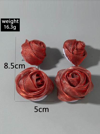 Flower Shape Drop Earrings