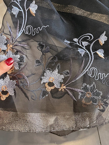 Embroidered Keep Warm Shawl&Scarf