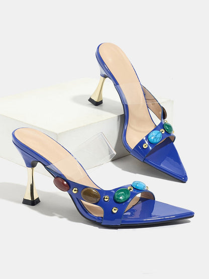 Open Toe Rhine Stones Pumps Sandals