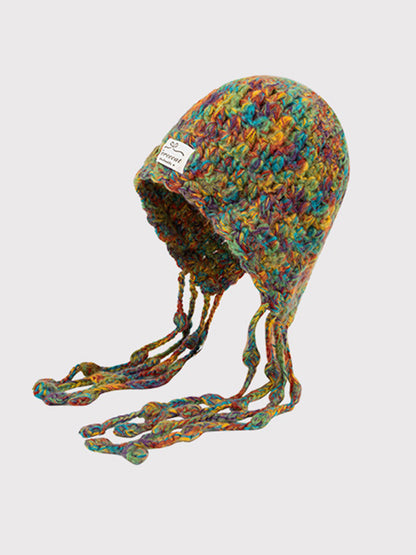 Contrast Color Keep Warm Tasseled Hats