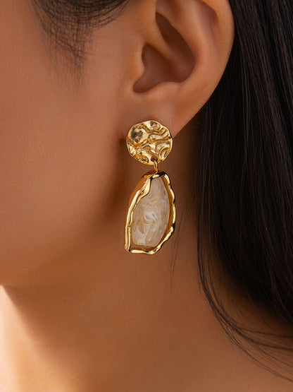 Irregularity Geometric Shiny Earrings Accessories