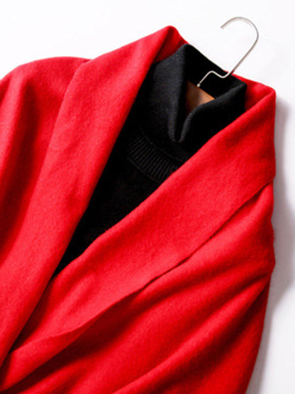 Keep Warm Solid Color Tasseled Shawl&Scarf