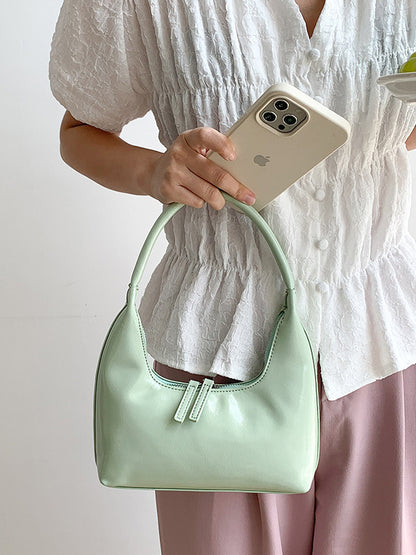 Geometric Split-Joint Zipper Shoulder Bags Handbags