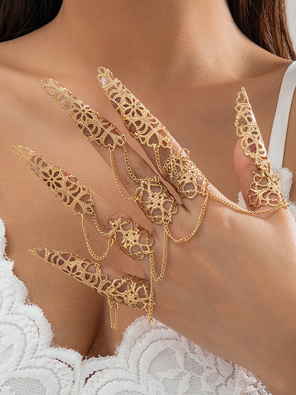 Chains Geometric Hollow Nail Protectors