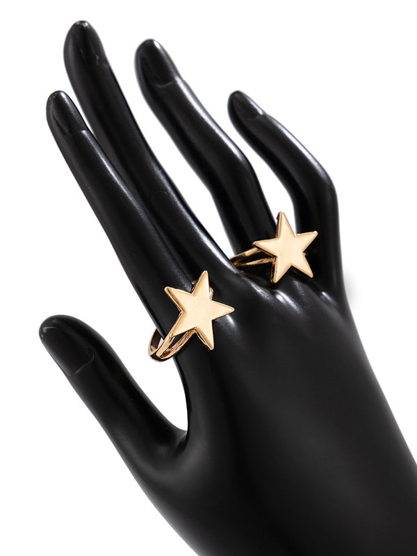 Normcore Adjustable Star Shape Rings Accessories