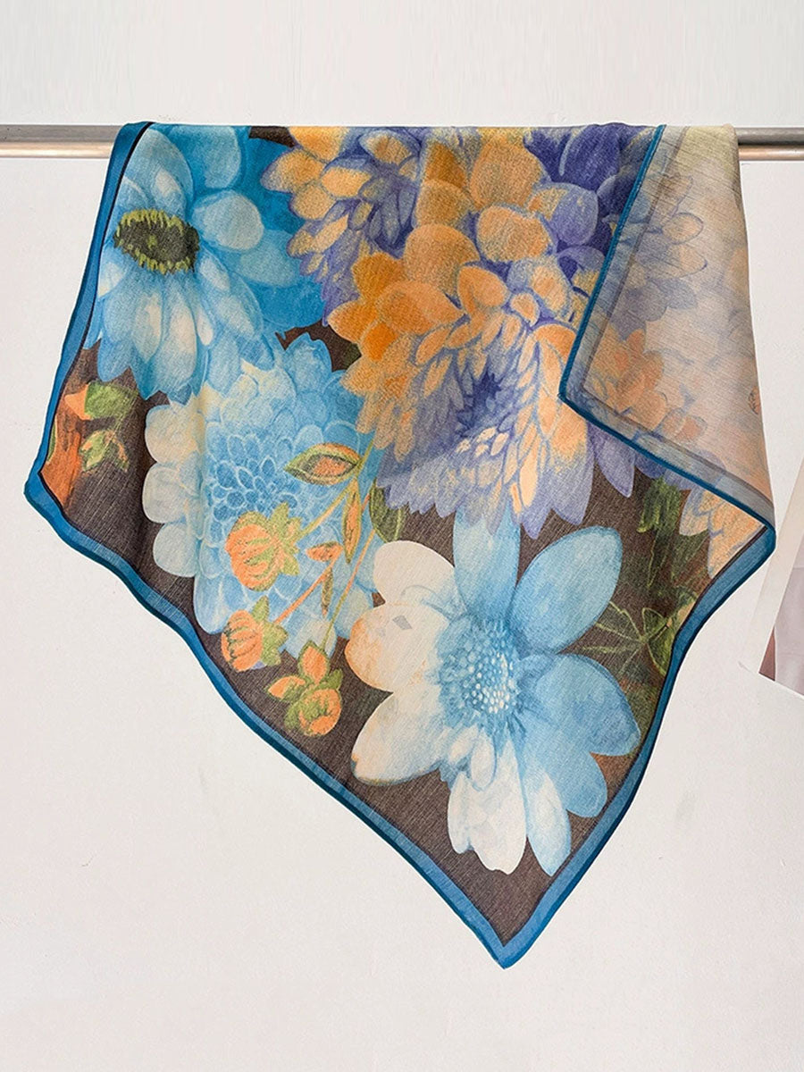 Flower Print Shawl&Scarf