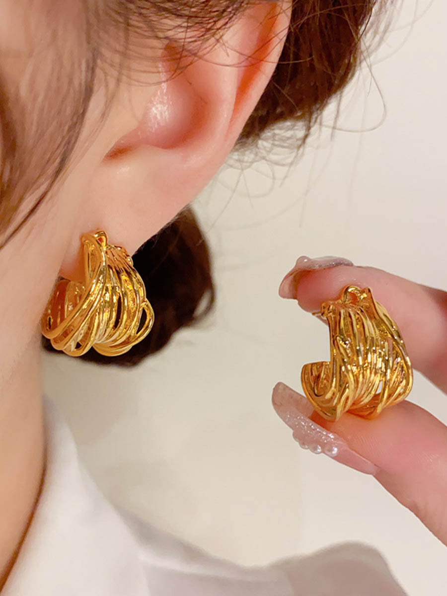 Geometric Solid Color Earrings Accessories