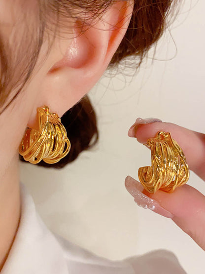 Geometric Solid Color Earrings Accessories