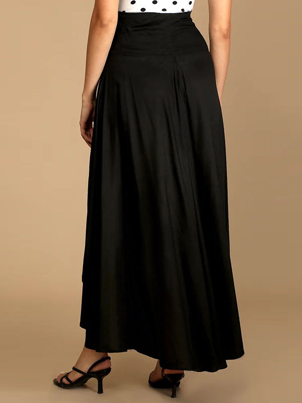 Casual Irregularity Solid Color Skirts Bottoms