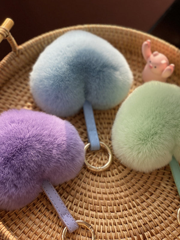 Heart Shape Bag Charm Keychain