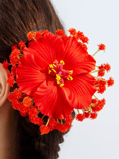 Three-Dimensional Flower Hair Clips