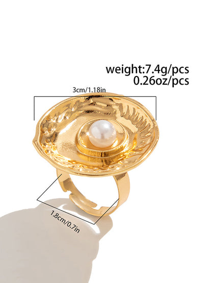Geometric Pleated Shiny Rings Accessories