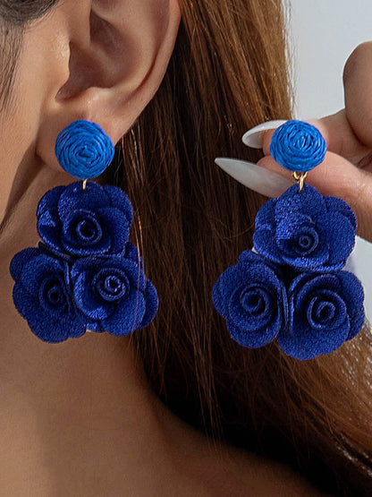 Flower Shape Drop Earrings