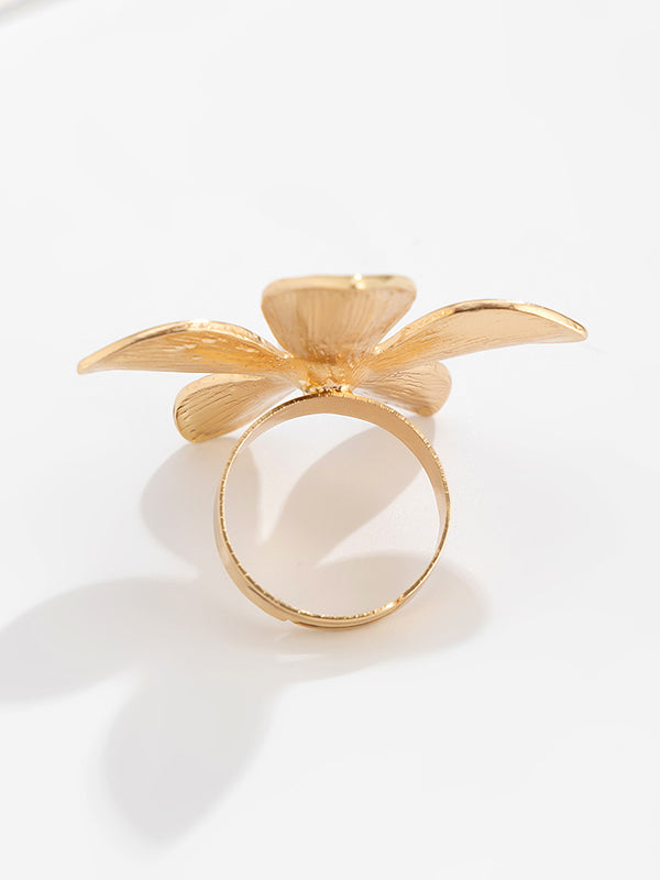 Flower Shape Shiny Rings Accessories