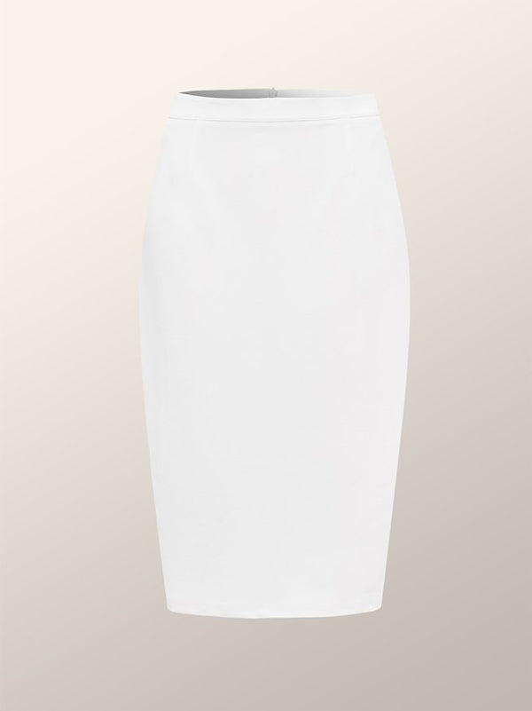 High Waisted Solid Color Zipper Skirts