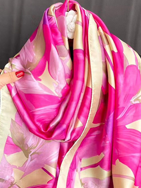 Flower Print Shawl&Scarf