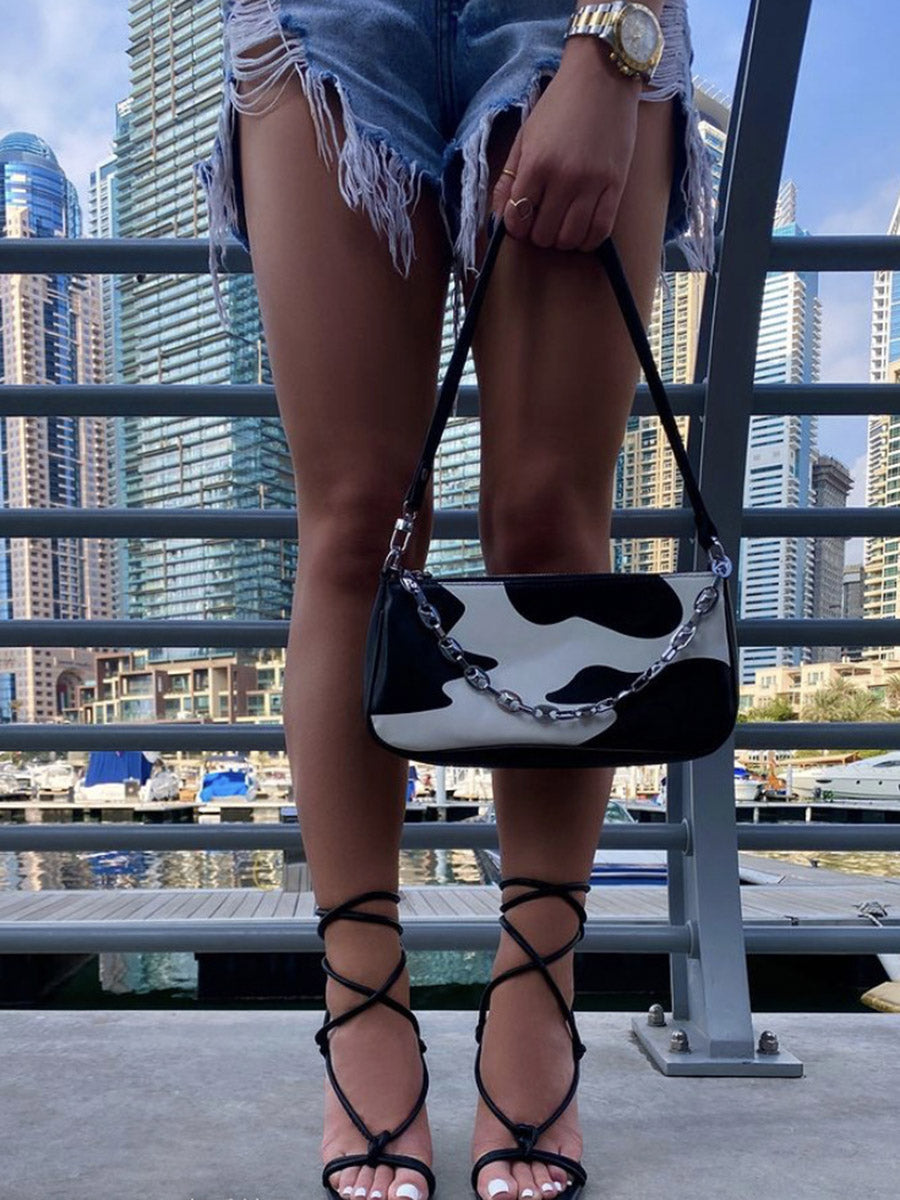 Knot Open Toe Split-Joint Square-Toe Sandals