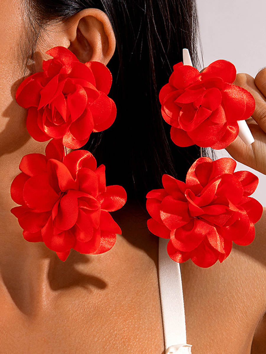 Flower Shape Drop Earrings