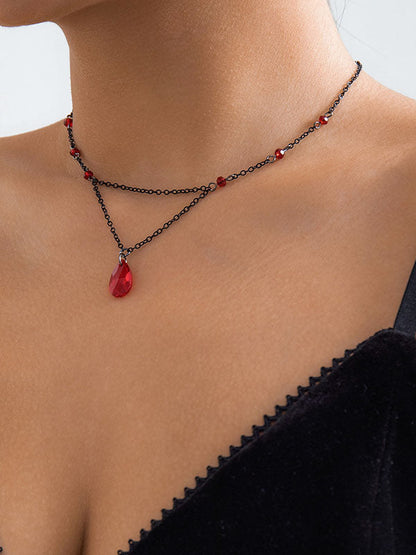 Double Layered Geometric Necklaces Accessories