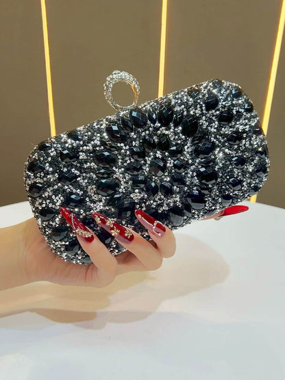 Chains Geometric Lock Rhinestone Shiny Crossbody Bags Evening Bags & Clutches