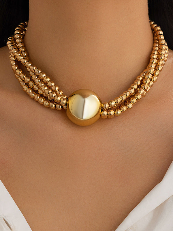 Beaded Solid Color Dainty Necklace Necklaces Accessories