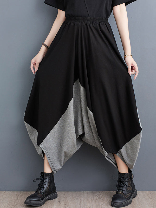 Harem Pants Irregular Clipping Split-Joint Casual Pants Bottoms