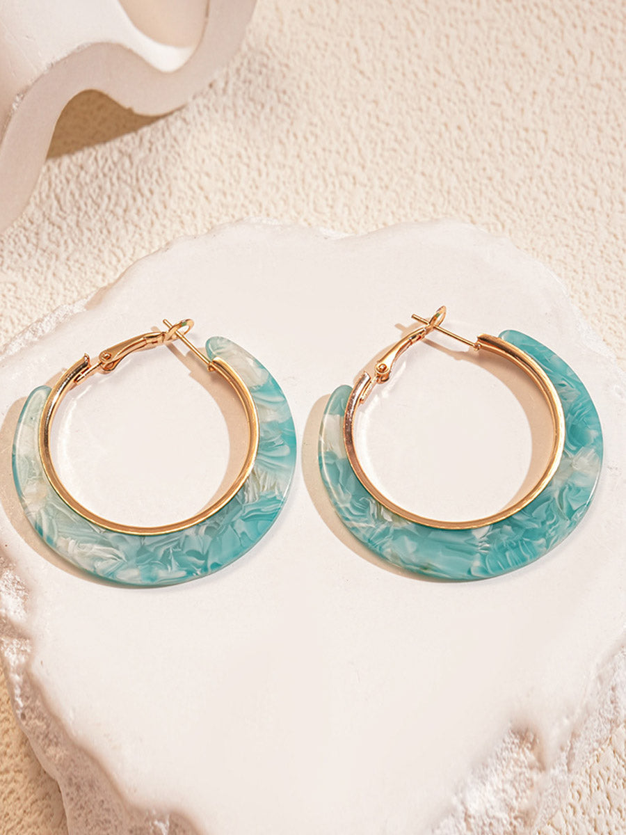 Hoop Tie Dye Earrings Accessories