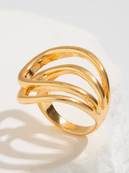 Irregularity Geometric Shiny Rings Accessories