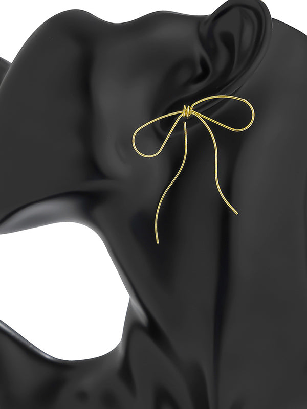 Bowknot Geometric Drop Earrings