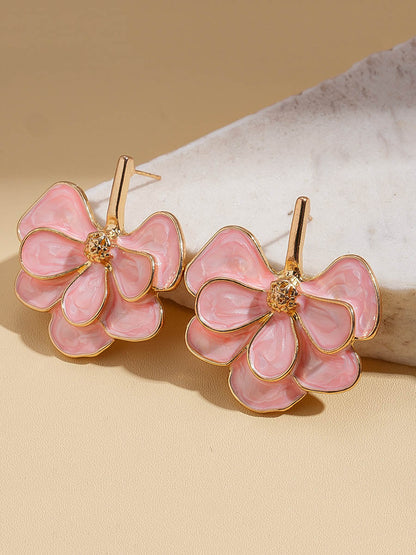 Flower Shape Drop Earrings